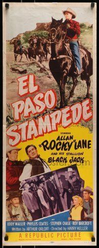 6k624 EL PASO STAMPEDE insert '53 cowboy Allan Rocky Lane & his stallion Black Jack!