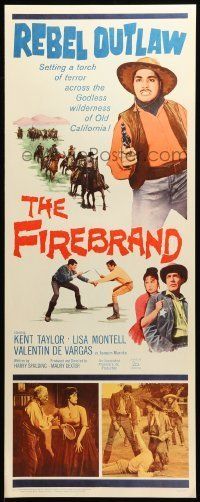 6k633 FIREBRAND insert '62 setting a torch of terror across the wilderness of old California!