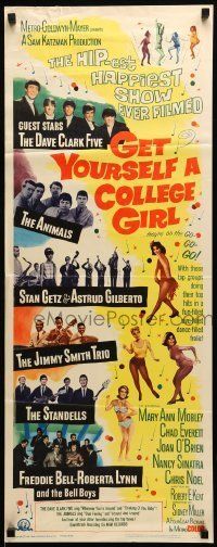 6k661 GET YOURSELF A COLLEGE GIRL insert '64 hip-est happiest rock & roll show, Dave Clark 5