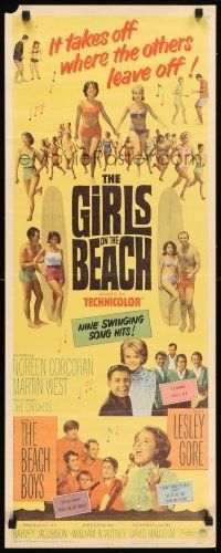 6k667 GIRLS ON THE BEACH insert '65 Beach Boys, Lesley Gore, LOTS of sexy babes in bikinis!