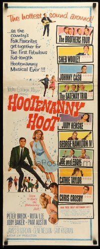 6k693 HOOTENANNY HOOT insert '63 Johnny Cash and a ton of top country music stars!