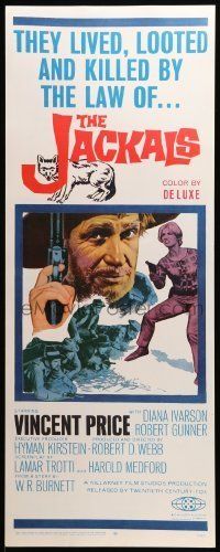 6k717 JACKALS insert '67 Vincent Price plundering in South Africa with ruthless companions!