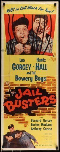 6k718 JAIL BUSTERS insert '55 Bowery Boys in jail, wacky Leo Gorcey, Huntz Hall!