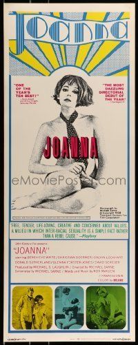 6k720 JOANNA insert '68 Genevieve Waite in the title role, directed and artwork by Michael Sarne!