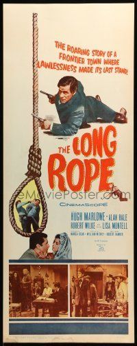 6k765 LONG ROPE insert '61 a frontier town where lawlessness made its last stand!