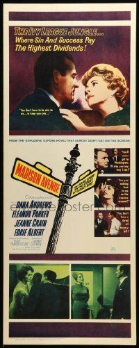 6k774 MADISON AVENUE insert '61 Dana Andrews wants Eleanor Parker to be nice to him!