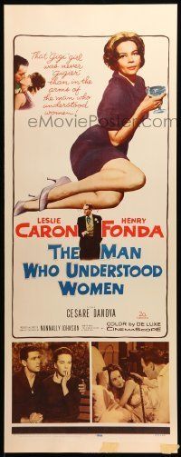 6k783 MAN WHO UNDERSTOOD WOMEN insert '59 Henry Fonda, sexy full-length Leslie Caron!