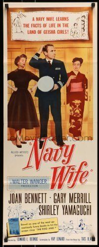 6k806 NAVY WIFE insert '56 Joan Bennett is a Navy Wife in the land of Geisha Girls!