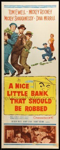 6k810 NICE LITTLE BANK THAT SHOULD BE ROBBED insert '58 thieves Ewell, Mickey Rooney & Shaughnessy