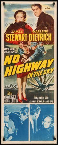 6k815 NO HIGHWAY IN THE SKY insert '51 James Stewart being restrained, sexy Marlene Dietrich!