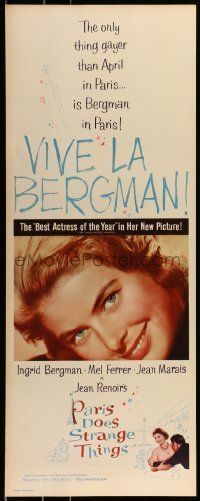 6k826 PARIS DOES STRANGE THINGS insert R60s Jean Renoir's Elena et les hommes, Ingrid Bergman