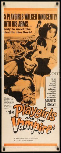6k831 PLAYGIRLS & THE VAMPIRE insert '63 innocently into his arms only to meet the devil!