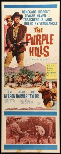6k842 PURPLE HILLS insert '61 cowboy Gene Nelson in Arizona, Joanna Barnes, Kent Taylor!