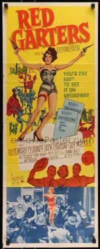 6k848 RED GARTERS insert '54 Rosemary Clooney, Jack Carson, western musical, sexy legs!