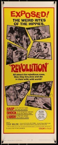 6k854 REVOLUTION insert '68 the biggest hippie revolution, really groovy images!