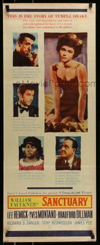 6k871 SANCTUARY insert '61 William Faulkner, sexy Lee Remick, the story of Temple Drake!