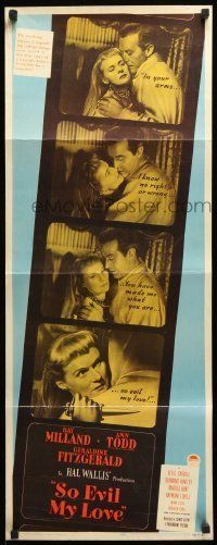 6k900 SO EVIL MY LOVE insert '48 great images of Ray Milland & back-stabbing Ann Todd!