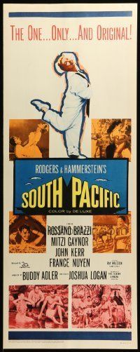 6k908 SOUTH PACIFIC insert R64 Rossano Brazzi, Mitzi Gaynor, Rodgers & Hammerstein musical!