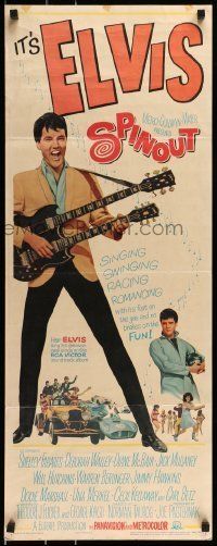 6k912 SPINOUT insert '66 Elvis w/double-necked guitar, foot on the gas & no brakes on the fun!