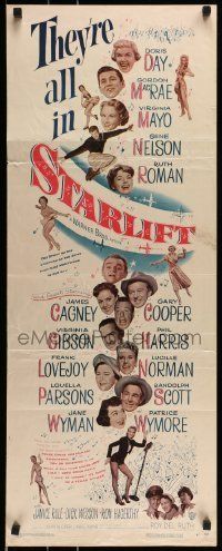 6k918 STARLIFT insert '51 Gary Cooper, James Cagney, Doris Day, Virginia Mayo & all-star cast!