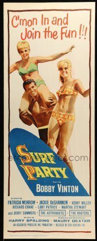 6k925 SURF PARTY insert '64 when Beach Boys meet Surf Sweeties, it's a real swingin' splash of fun!