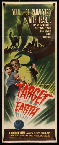 6k933 TARGET EARTH insert '54 sci-fi art of an incredible spectacle man has never seen before!