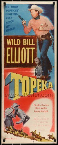 6k955 TOPEKA insert '53 Phyllis Coates & cowboy Wild Bill Elliot in Kansas!