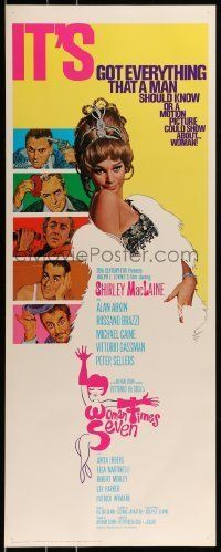 6k991 WOMAN TIMES SEVEN int'l insert '67 Shirley MacLaine is as naughty as a pink lace nightgown!