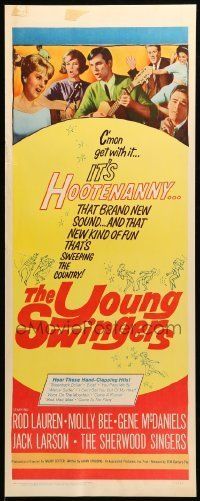 6k997 YOUNG SWINGERS insert '63 it's a real hot Hootenanny with a bundle of young swingers!