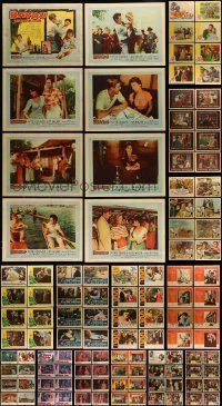 6m071 LOT OF 120 LOBBY CARDS '50s-60s complete sets of 8 cards from 15 different movies!