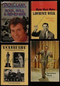 6m144 LOT OF 4 MUSICIAN BIOGRAPHY HARDCOVER BOOKS '50s-80s Dick Clark, Lawrence Welk & more!