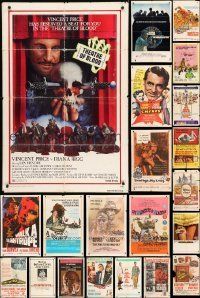 6m057 LOT OF 35 FOLDED ONE-SHEETS '60s-70s great images from a variety of different movies!