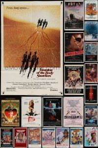 6m045 LOT OF 78 FOLDED ONE-SHEETS '70s-80s great images from a variety of different movies!