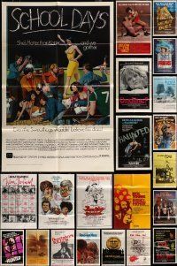 6m049 LOT OF 58 FOLDED ONE-SHEETS '70s-80s great images from a variety of different movies!