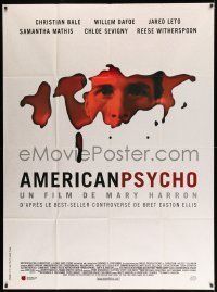 6p560 AMERICAN PSYCHO French 1p '00 psychotic yuppie killer Christian Bale, from Bret Ellis novel!