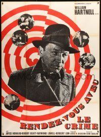 6p563 APPOINTMENT WITH CRIME French 1p R70 great image of William Hartnell in target bullseye!