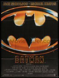 6p574 BATMAN French 1p '89 DC Comics, directed by Tim Burton, cool image of the bat logo!