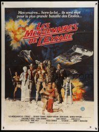 6p576 BATTLE BEYOND THE STARS French 1p '80 Richard Thomas, Robert Vaughn, Gary Meyer sci-fi art!
