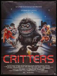 6p643 CRITTERS French 1p '86 great completely different art of cast & monsters by Enzo Sciotti!
