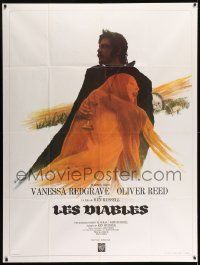 6p659 DEVILS French 1p '71 Ken Russell, art of Oliver Reed & Vanessa Redgrave by Ferracci!