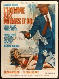 6p700 FISTFUL OF DIAMONDS French 1p '70 art of German Cobos with gun over sexy Erika Blanc & cash!