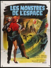 6p702 FIVE MILLION YEARS TO EARTH French 1p '67 different sci-fi art by Boris Grinsson!