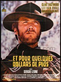 6p705 FOR A FEW DOLLARS MORE French 1p R90s Sergio Leone, great c/u of Clint Eastwood with cigar!