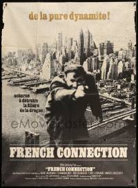 6p709 FRENCH CONNECTION French 1p '71 different image of Gene Hackman over New York City, Friedkin