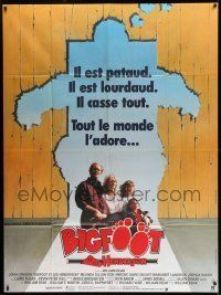6p729 HARRY & THE HENDERSONS French 1p '87 John Lithgow, Bigfoot, different art of broken fence!