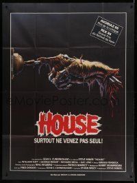 6p744 HOUSE French 1p '86 Bill Morrison art of severed hand ringing doorbell, don't come alone!