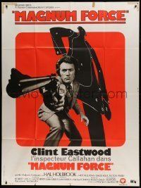 6p815 MAGNUM FORCE French 1p '74 Clint Eastwood is Dirty Harry pointing his huge gun!