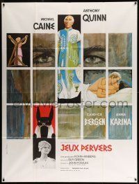 6p816 MAGUS French 1p '69 Caine, Anthony Quinn, Candice Bergen, Karina, different Tealdi art!