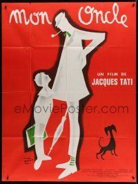 6p840 MON ONCLE French 1p R70s wonderful Pierre Etaix art of Jacques Tati as My Uncle, Mr. Hulot!