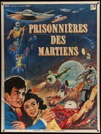 6p851 MYSTERIANS French 1p '59 they're abducting Earth's women & leveling its cities, different!